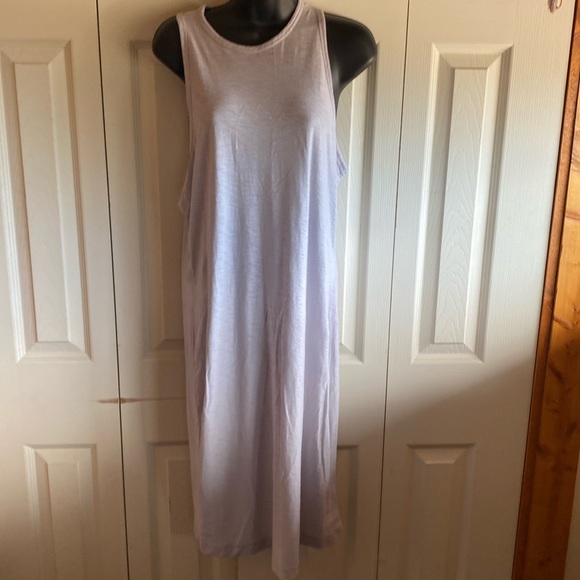James Perse NWT Light gray Razorback cotton blend midi tank dress size 3 - Picture 3 of 13